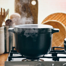 画像をギャラリービューアに読み込む, 味わい鍋の両手特深22cmで無水調理、ウォーターシール構造が活きます