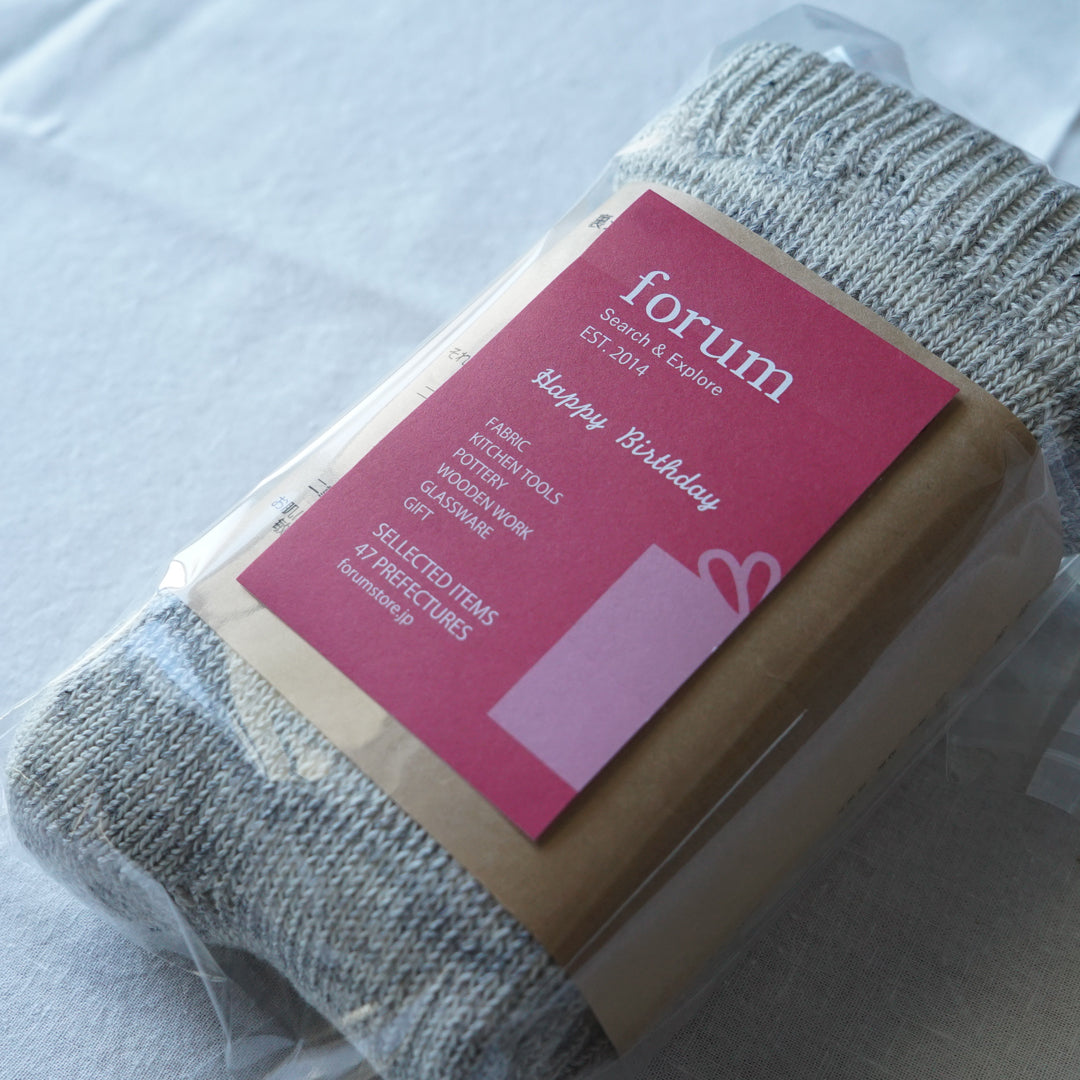 裏シルク二重編みソックス (絹紡糸)