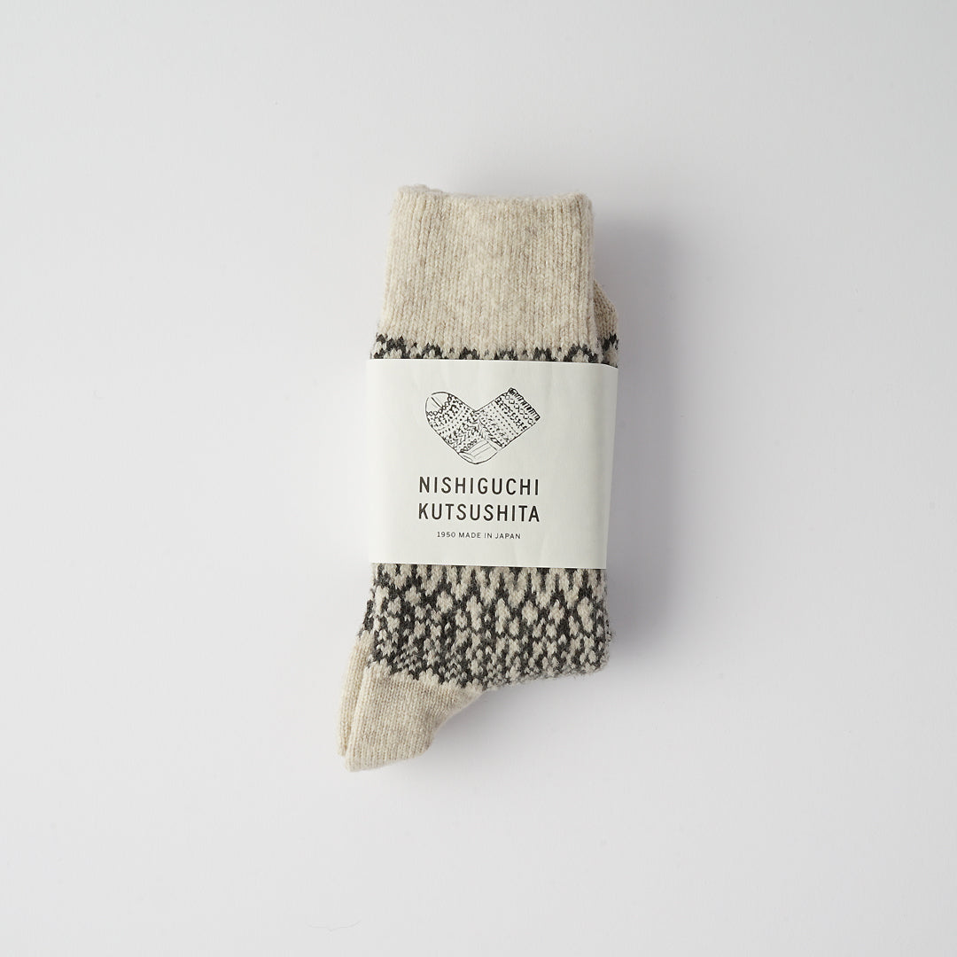 jacquard socks ジャガードソックス 靴下屋】ウエスト 冬らしいジャガードソックス。 可愛らしいクマ